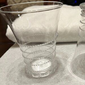 Vintage Juliska bohemian glass fluted tumbers